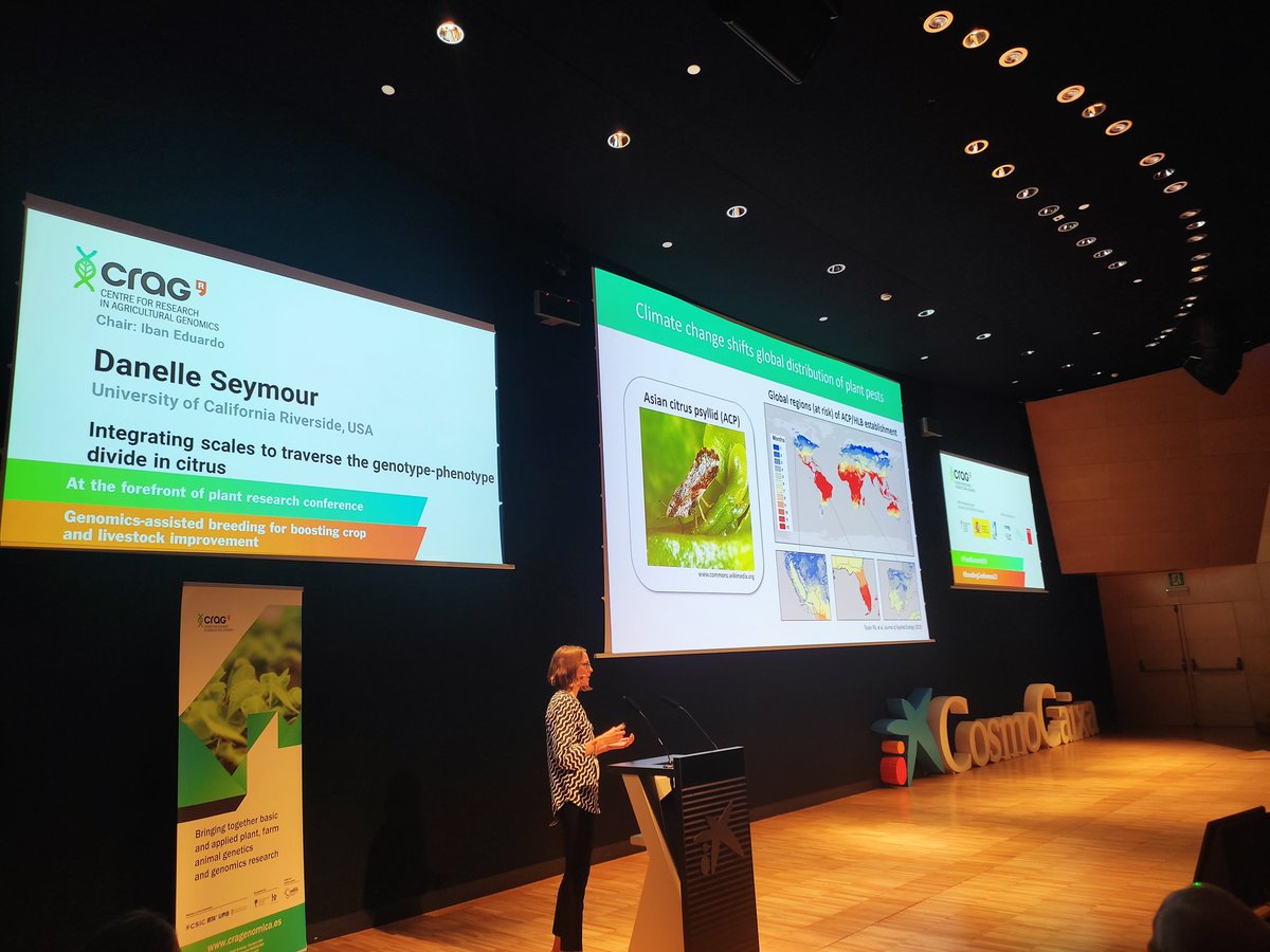 cragenomica's tweet photo. Rounding up #PlantResearch23 exposing the challenges for rice gene annotation โ๏ธ, sharing the utility of epistatis in tomato yield increase ๐
and interesting insights in the prediction of phenotype from genetic variation in citrus ๐
Soon starting #BreedingConference23 https://t.co/PvLvli02gM