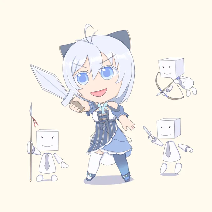 突撃する時などにスタンプとしてどうぞ!  #SiroArt