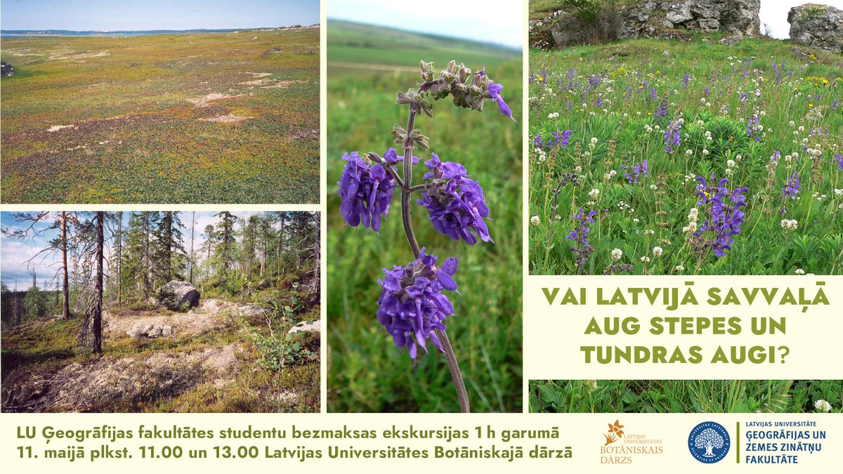Aicinām uz divām bezmaksas ekskursijām 11. maijā! botanika.lu.lv/par-mums/zinas…
