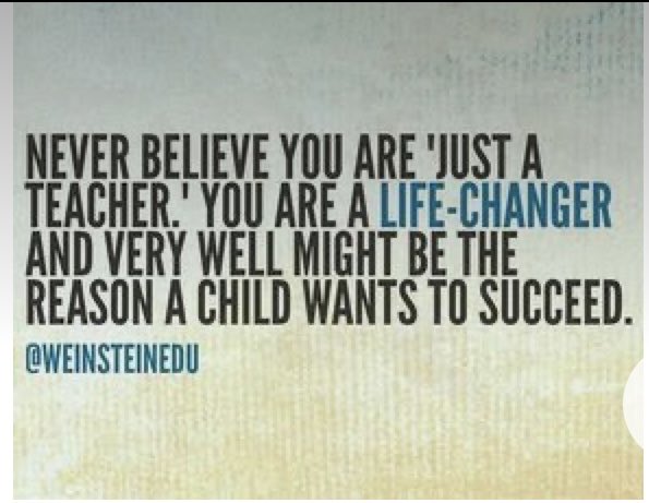 #TeacherAppreciationWeek There is no such thing as being "just a teacher..." teachers are difference makers that impact lives &amp; futures every day. #CSD_AllMeansAll