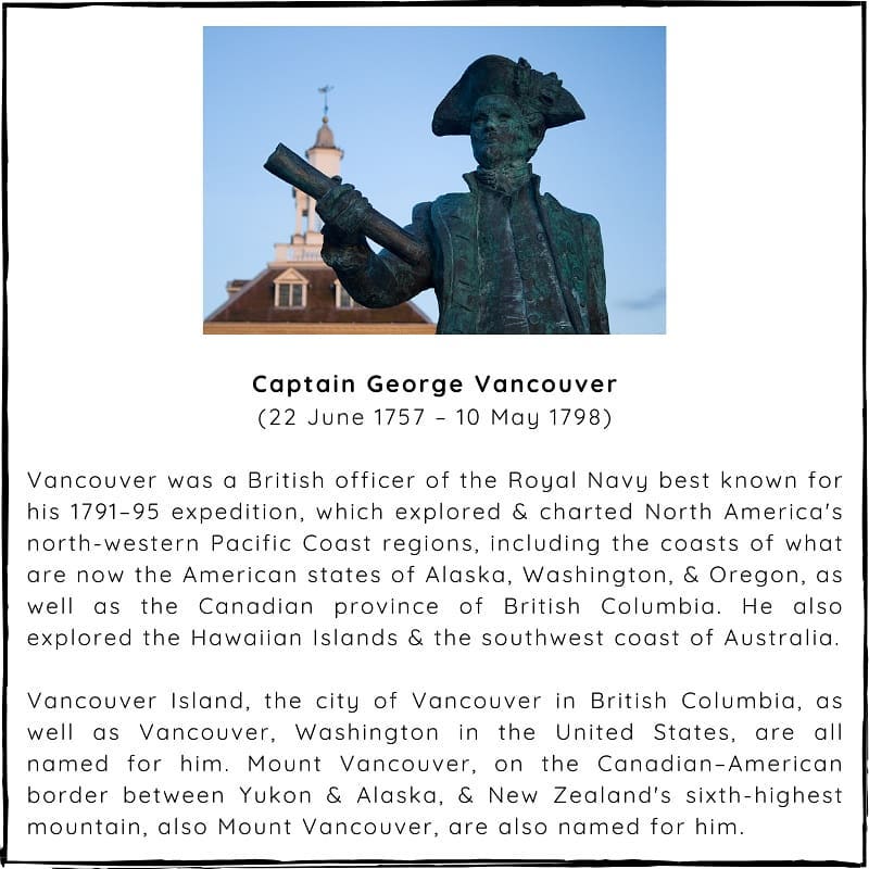 #otd 10 May 1798 – Captain George Vancouver died (b. 1757)

He was a British officer of the Royal Navy best known for his 1791–95 expedition, which explored & charted North America's northwestern Pacific Coast regions.

#GeorgeVancouver #Royalnavy #Britishhistory