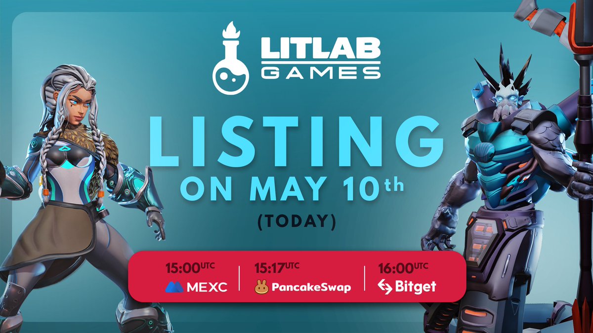 BSCDaily (@bsc_daily) on Twitter photo 💥@LitLabGames TGE is happening today!
$LITT will be listed on:
🔶 @MEXC_Global at 15:00 UTC
🔶 <a href="/PancakeSwap/">PancakeSwap</a> at 15:17 UTC
🔶 <a href="/bitgetglobal/">Bitget</a> at 16:00 UTC
Litlab is a AAA blockchain game publisher, and their debut game, <a href="/CyberTitansGame/">CyberTitans</a>, is now among the most played #web3games! 💥@LitLabGames TGE is happening today!
$LITT will be listed on:
🔶 @MEXC_Global at 15:00 UTC
🔶 <a href="/PancakeSwap/">PancakeSwap</a> at 15:17 UTC
🔶 <a href="/bitgetglobal/">Bitget</a> at 16:00 UTC
Litlab is a AAA blockchain game publisher, and their debut game, <a href="/CyberTitansGame/">CyberTitans</a>, is now among the most played #web3games!