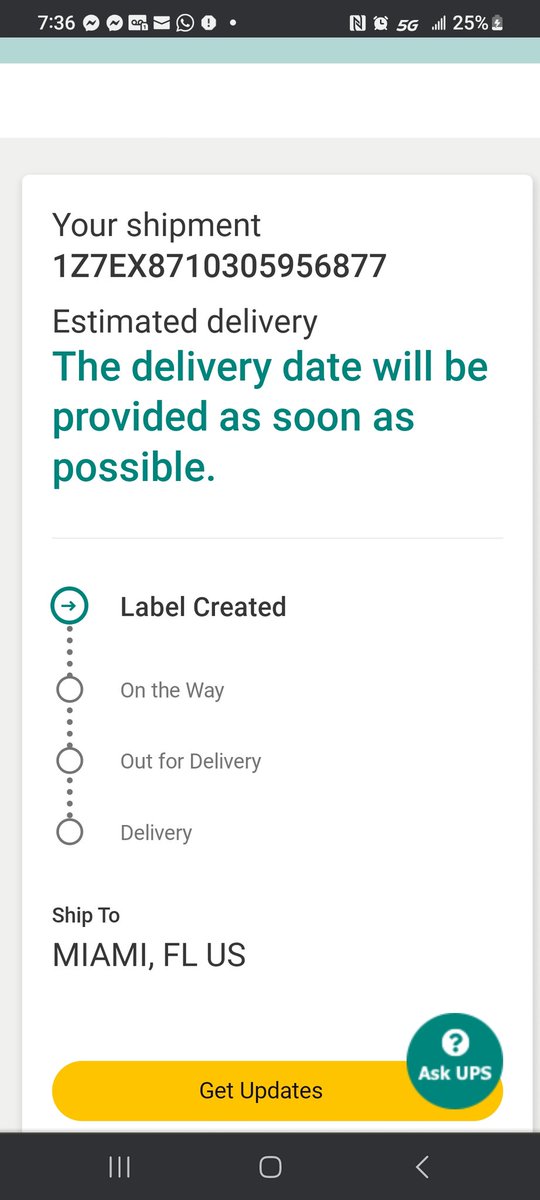 LadyCL's tweet photo. @UPS please fix this! Today is Wed &amp; package not delivered. What does this mean anyway?  No tracking or expected delivery info!  Unacceptable! https://t.co/UyG0PpIFLq