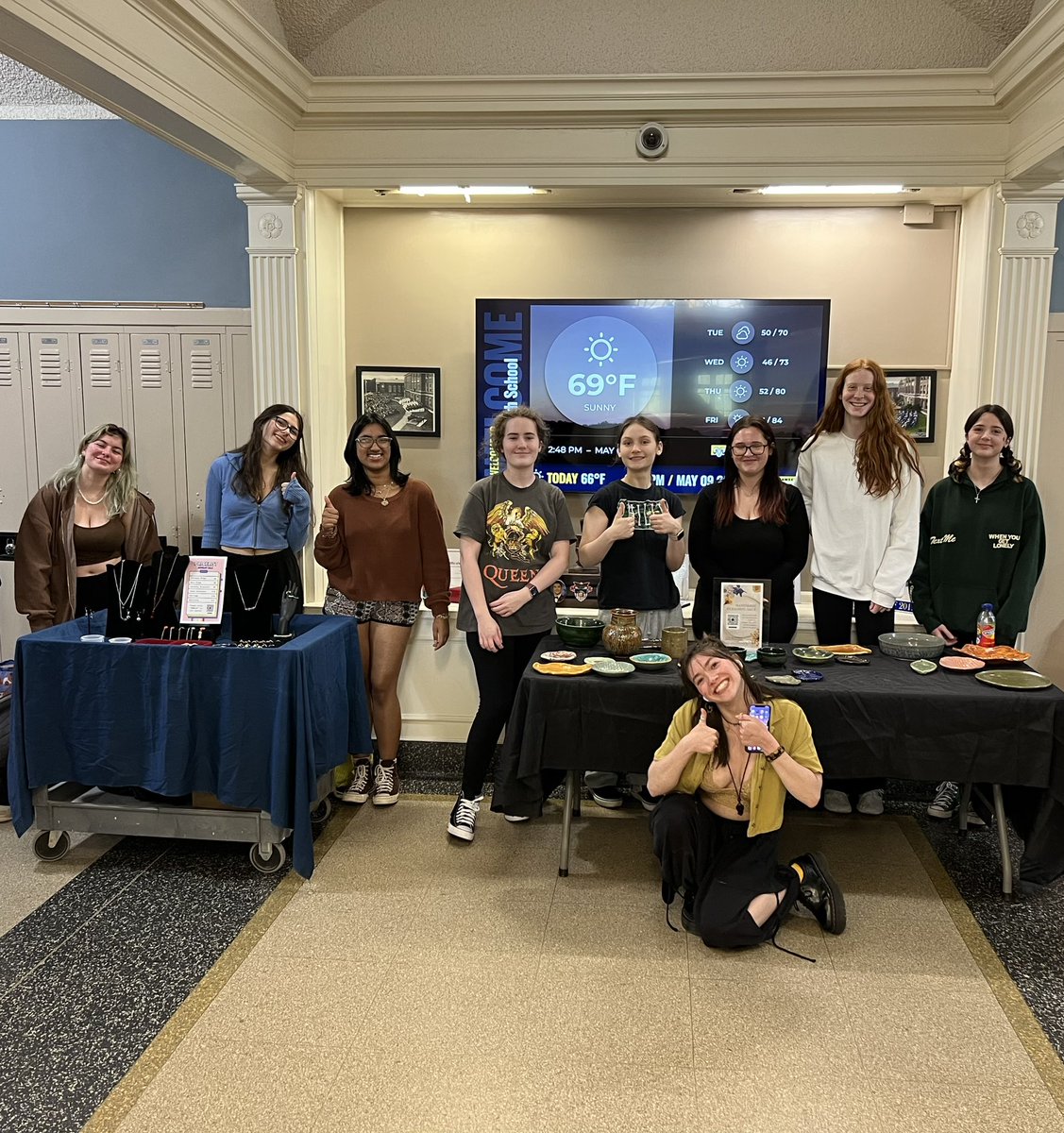 Thanks to all who came out to support yesterday! If you missed out on our sale, we still have lots of inventory available! Stop by room 215 at lunch today or tomorrow if you'd like to treat yourself or someone you love with some beautiful handmade gifts.