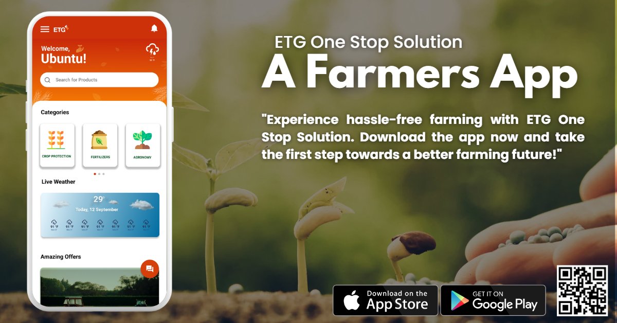 etgonestop's tweet photo. π»πΏ Embrace precision agriculture, organic farming, and conservation agriculture to promote biodiversity and reduce your environmental impact.
Google Play: https://t.co/qkWL2tCWIf
App Store: https://t.co/ydgdwbOTEZ
#ETGOneStopSolution #Agriculture #Farming #DigitalRevolution https://t.co/vaiebkPRis