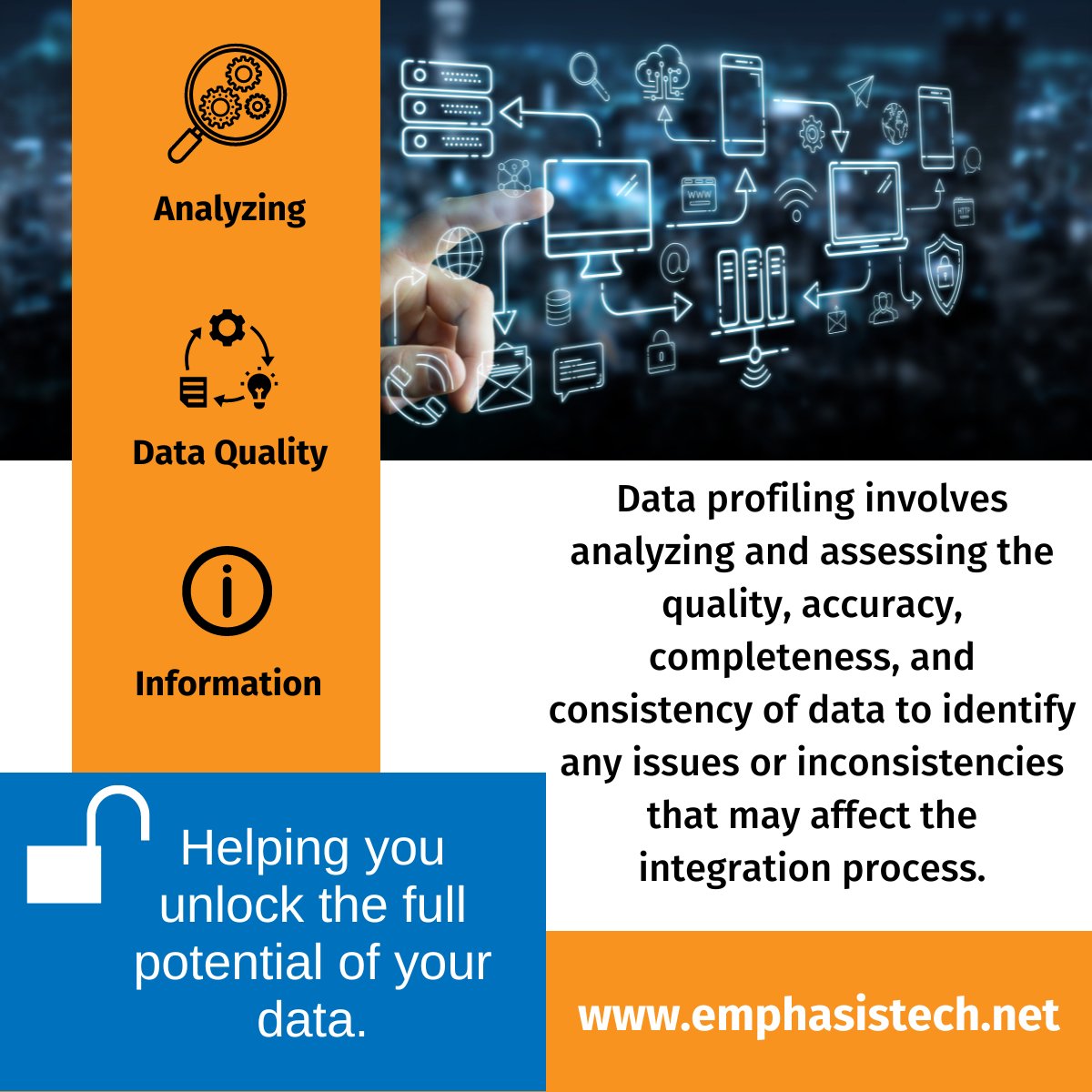 emphasis_tech's tweet image. #dataquality #dataprofiling #integrationprocess #emphasistech #itsallaboutthedata