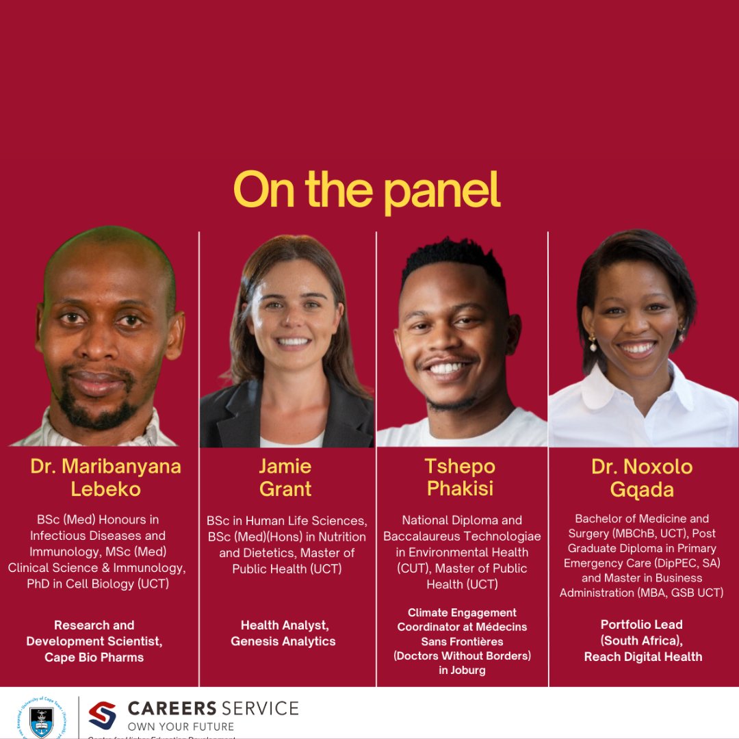 Join the Health Science career panel to gain tips on how to succeed in your degree and excel in the world of work!🎓