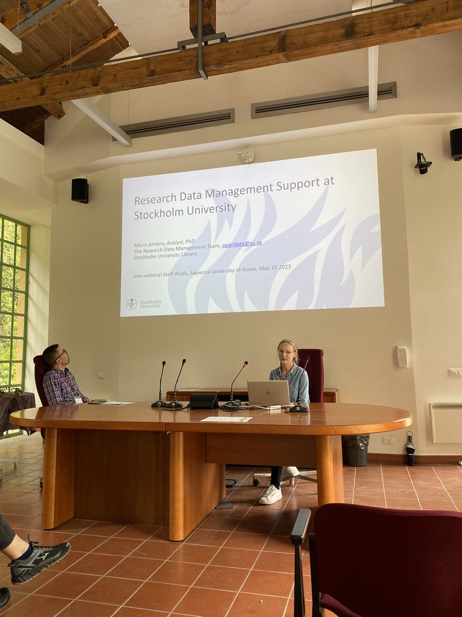 . <a href="/AlmbroMaria/">Maria Almbro</a> talking about Research Data Management support at Sapenzia Universita di Roma