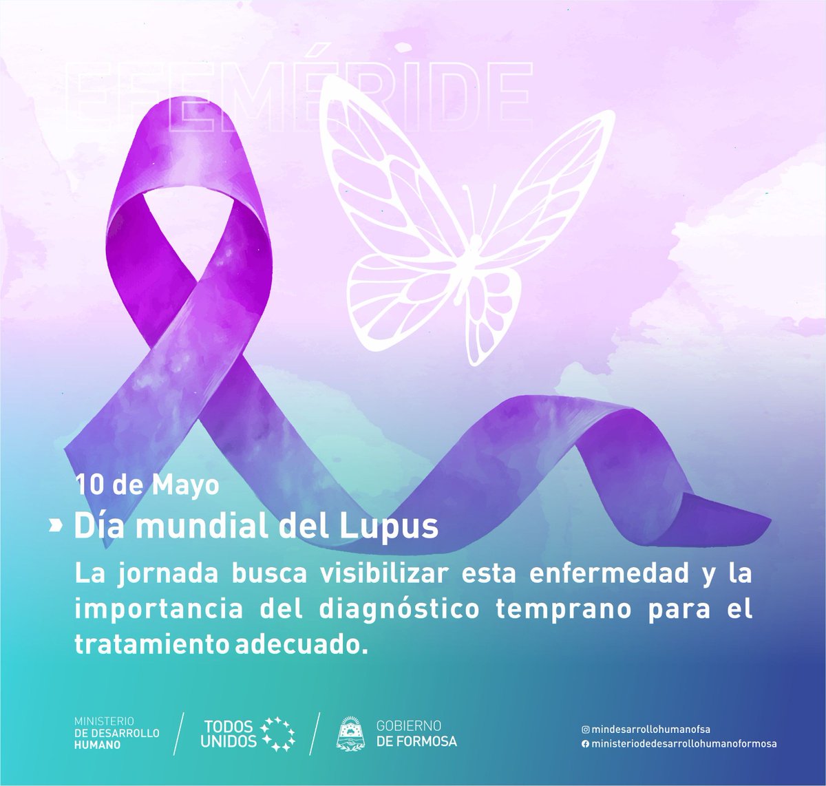 🗓 10 de mayo
💜Día Mundial del Lupus💜