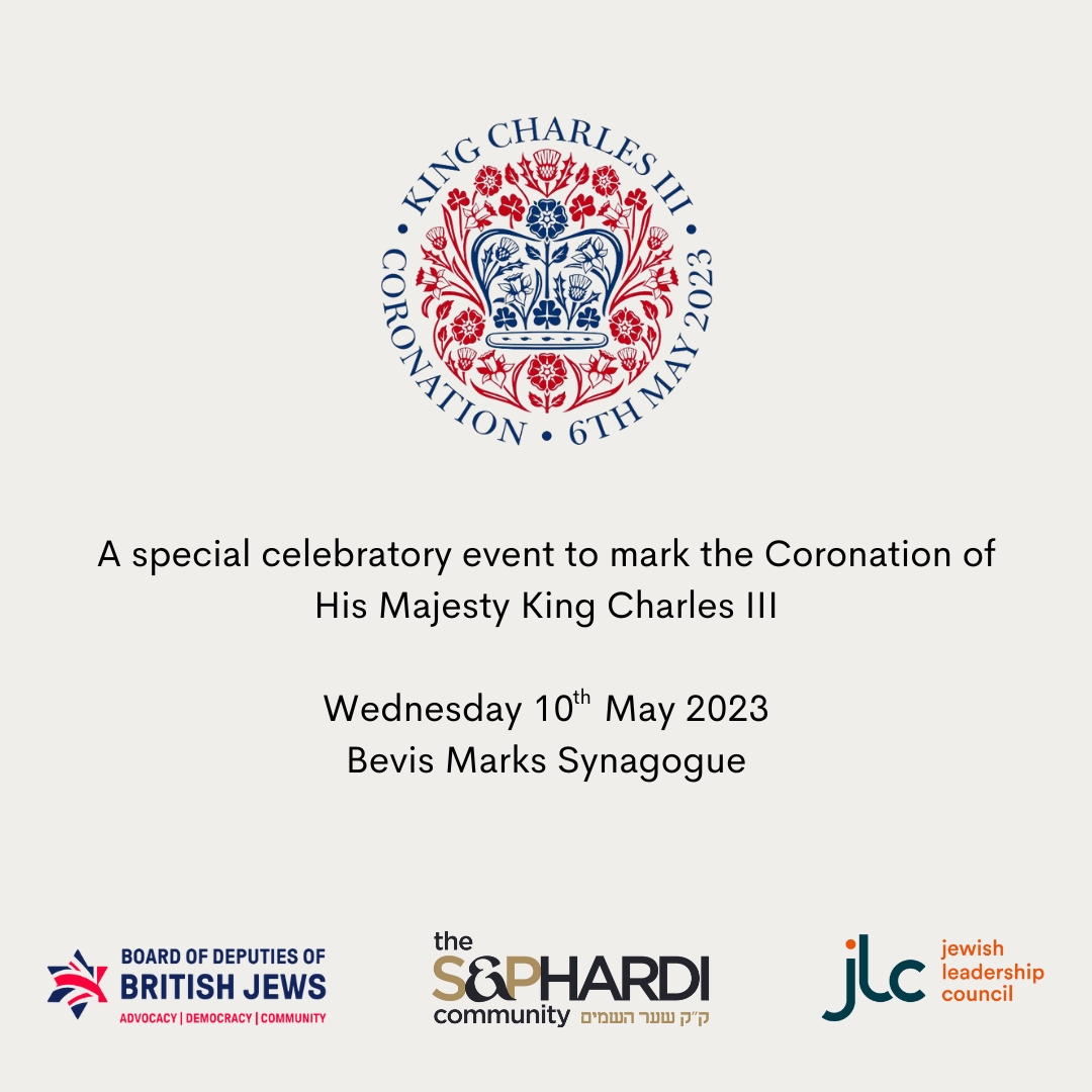 sandpuk's tweet photo. Join the livestream tonight to watch the ceremony to celebrate the Coronation of HRH King Charles III, hosted by the S&amp;P Sephardi Community, Board of Deputies and the JLC at Bevis Marks Synagogue. 

https://t.co/LESps0Phld https://t.co/NRbo5KFnak