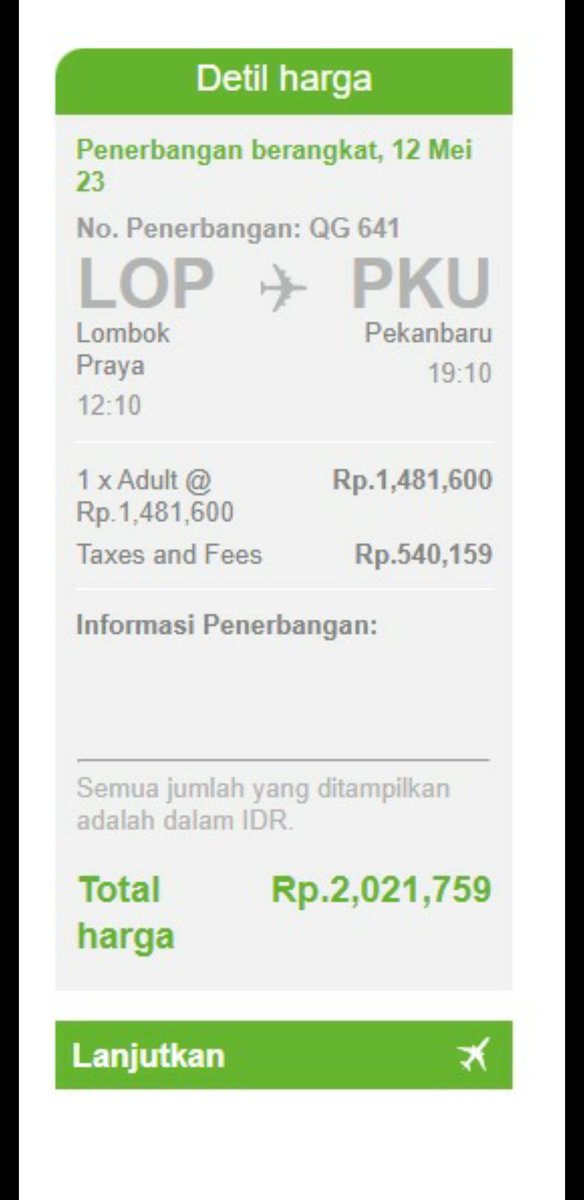 adeveticketing's tweet photo. Makasih Citilink 🔥

Dari harga 2,5 jadi 2 juta 👌 https://t.co/vIx1AQbB71