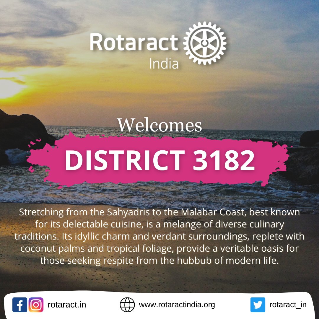 rotaract_in's tweet photo. 𝐍𝐞𝐰 𝐌𝐞𝐦𝐛𝐞𝐫 𝐃𝐢𝐬𝐭𝐫𝐢𝐜𝐭 𝐀𝐥𝐞𝐫𝐭!

𝗥𝗼𝘁𝗮𝗿𝗮𝗰𝘁 𝗜𝗻𝗱𝗶𝗮 𝗠𝗗𝗜𝗢
𝘸𝘦𝘭𝘤𝘰𝘮𝘦𝘴 𝗗𝗶𝘀𝘁𝗿𝗶𝗰𝘁 𝟯𝟭𝟴𝟮

#Rotaract #Rotary #RotaractIndia #MDIO #PeopleOfAction #ImagineRotary

Background Image Courtesy: Subhashish Panigrahi https://t.co/p2KiXGvulm