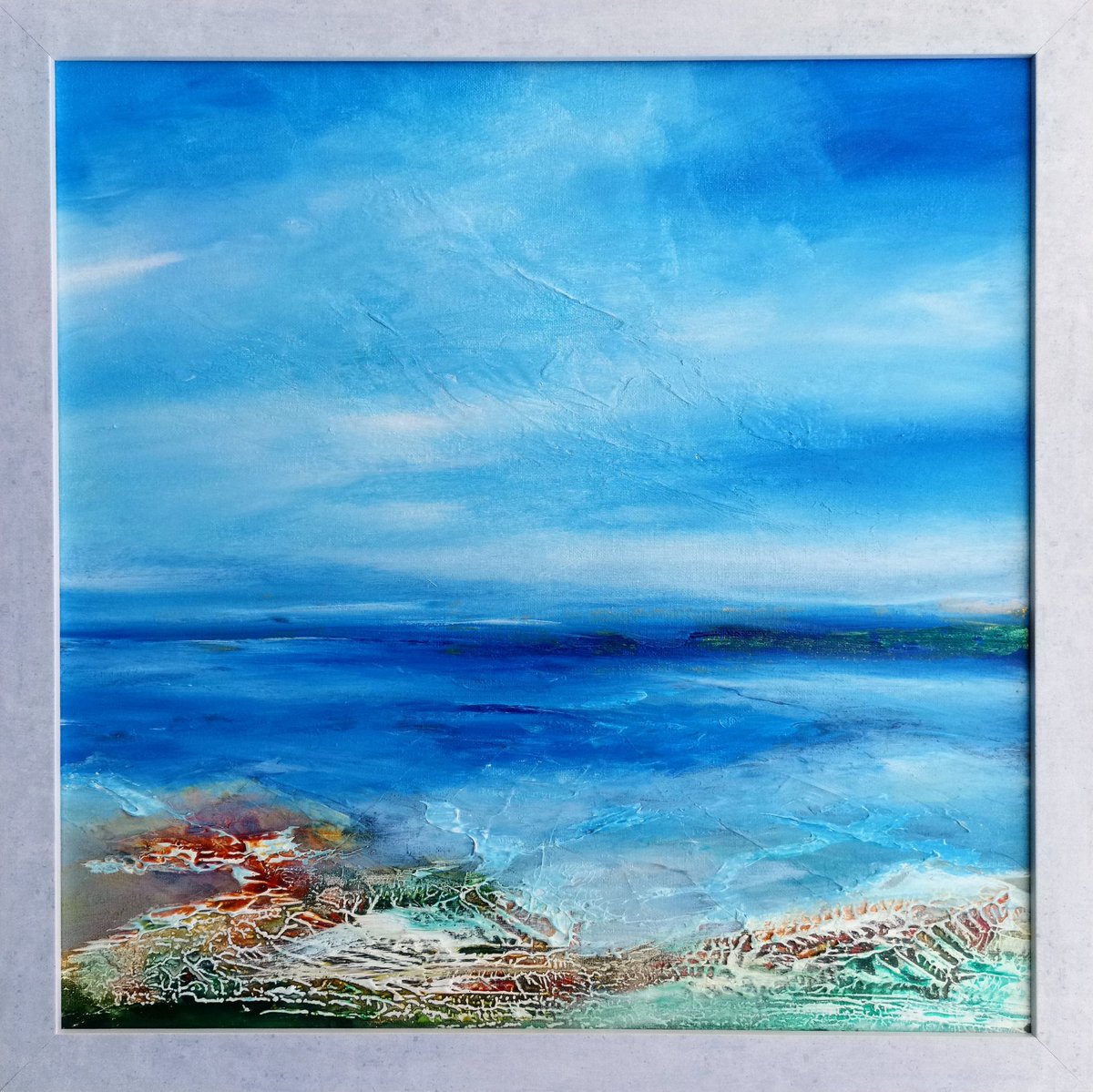Entitled "Shallow Waters"
Acrylic on canvas board landscape painting.
Thanks for looking.