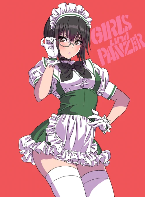 むかし描いたガルパンメイド。#メイドの日