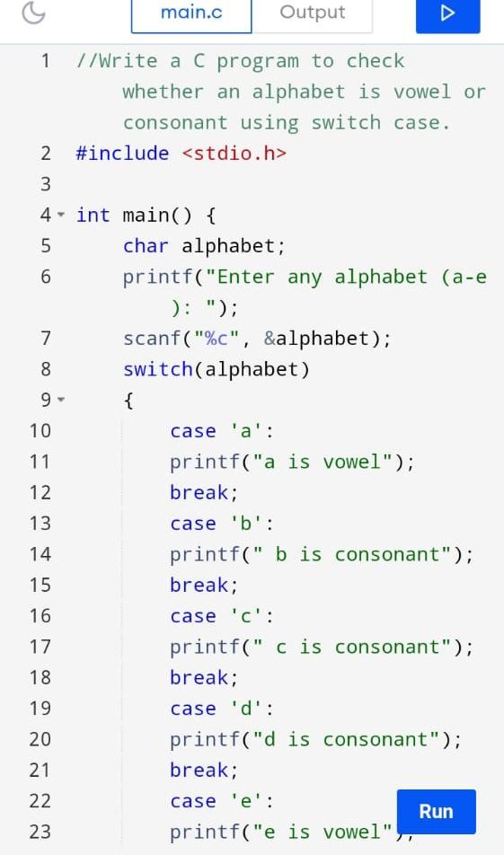 DeeRNner's tweet image. Switch statement can be used instead of writing many if...else statement. It select one of many code block to be executed. The value of the expression is compared with the value of each case. 
#DaysOfCoding #Alx_SE