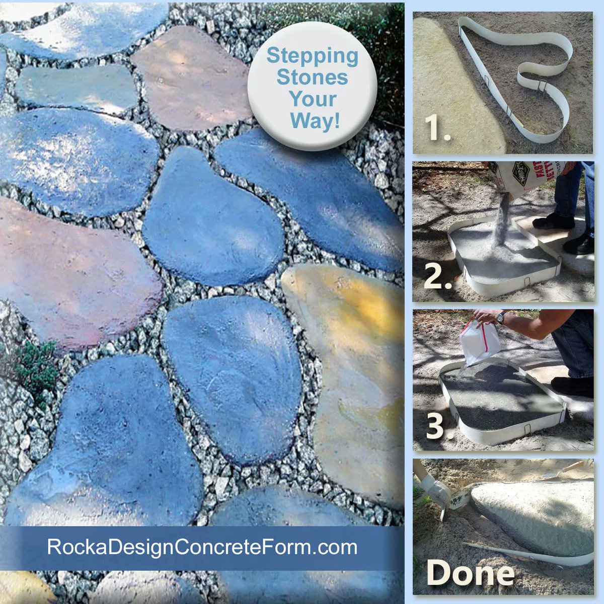 DIYstonemaker's tweet image. DIY and Create Garden Paths, Walkways, and Patios using Rocka Designs Flexible and Reusable Concrete Shaping, Stepping Stone Maker. Easy as 1-2-3.

You Can Do It, We Promise!

Visit ROCKA DESIGN Today!

buff.ly/2Pzkpxf