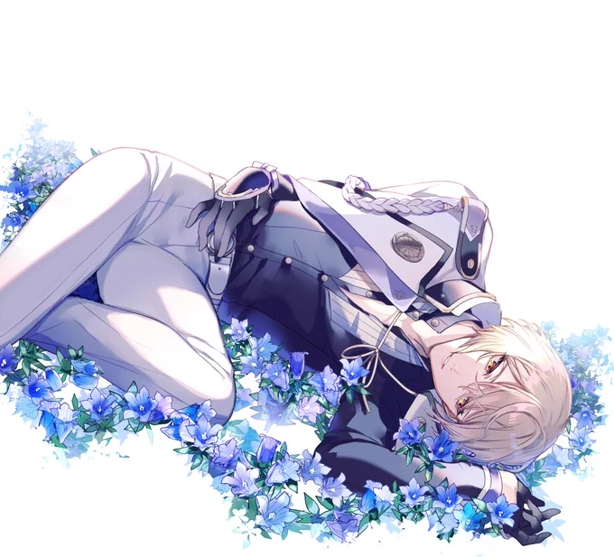 #刀剣男士の花まつり  ひげきりと竜胆(再掲)