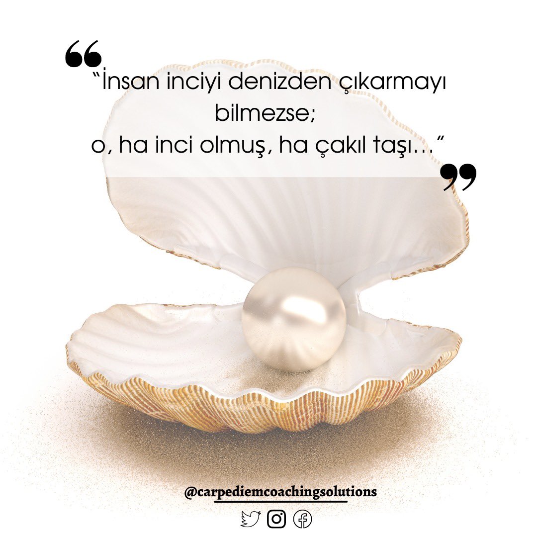 CarpediemCoach_'s tweet photo. “İnsan inciyi denizden çıkarmayı bilmezse; o, ha inci olmuş, ha çakıl taşı…”

#gununsozu 
#yusufhashacip 
#kisiselgelisim 
#kendinikeşfet 
#yasamkoçu https://t.co/yzW90MJx39