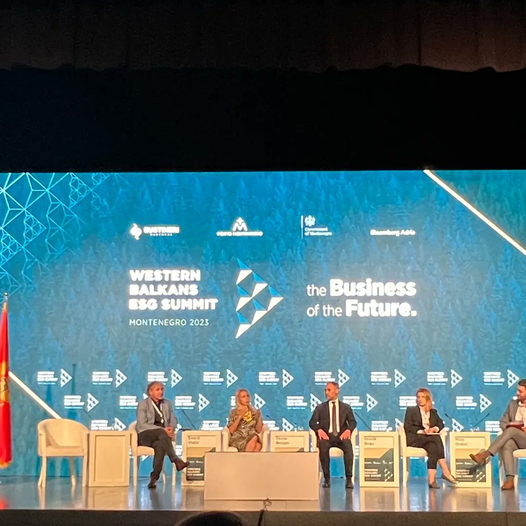 EUprogrami's tweet photo. 🌟Prof. dr Vesna Bengin, suosnivač Instituta #BioSens, učestvovala je na WB ESG Summit u CG 🇲🇪, gde je na panelu pod nazivom "Zelene inovacije – razvoj tehnologija i poslovnih modela za budućnost" govorila o ESG standardu kao metrici za uspešnost digitalne transformacije. https://t.co/Ixj4zzJKMw