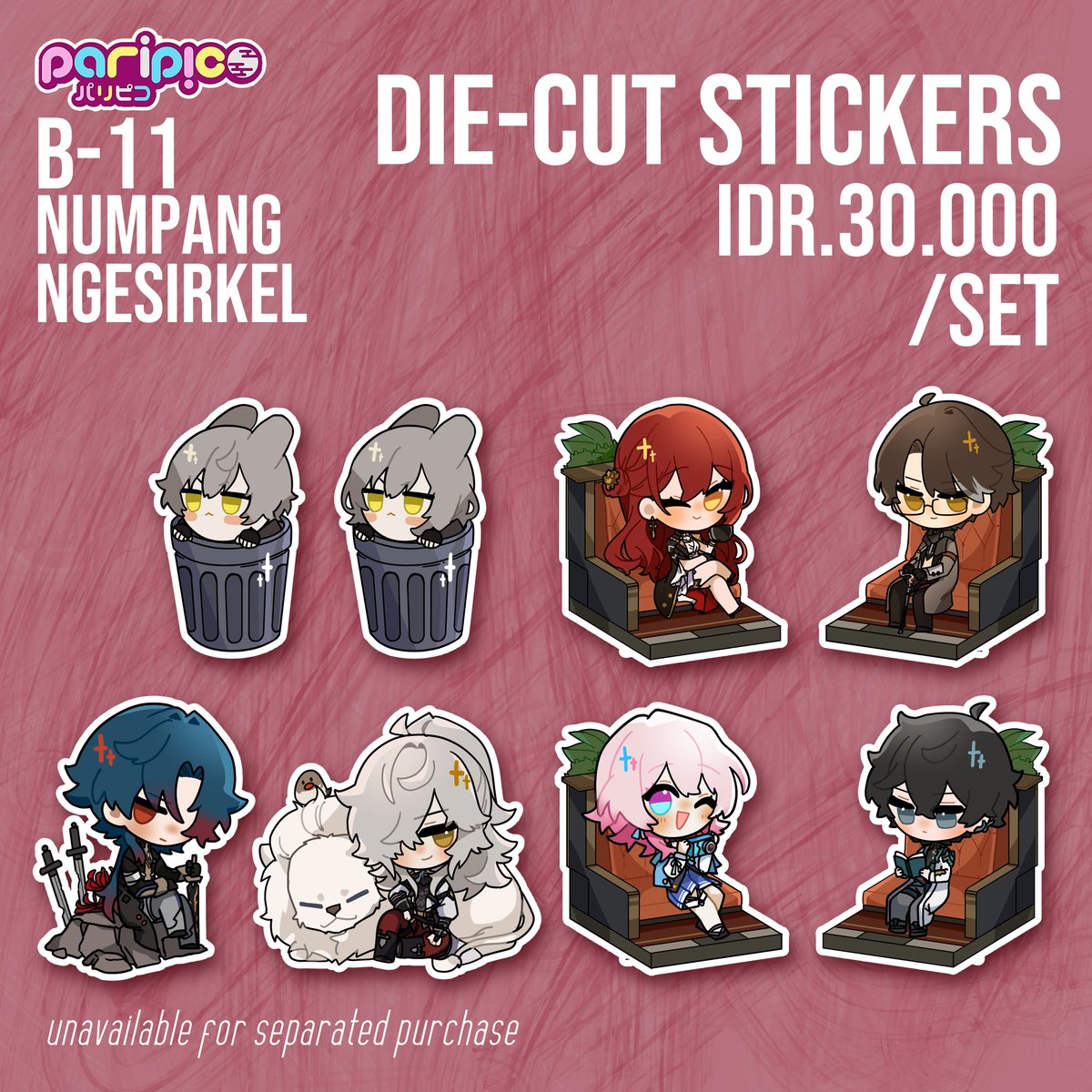 golrevr's tweet photo. (2/2)
Indonesia only!
Untuk Paripico tanggal 20~21 Mei nanti~

Numpang Ngesirkel (B-11)
Fandom: Honkai Starrail

 #paripico #paripicocatalogue 

Mail-Order:
https://t.co/2qSbjoBm9u https://t.co/pRWyc7FDbU