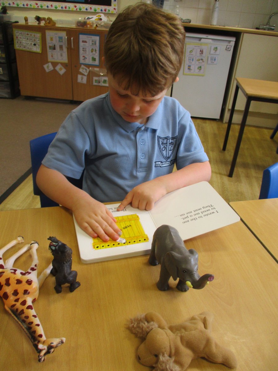 This week 1J are sharing 'Dear Zoo' in storytime. We have been listening to the story and retelling it lifting the flaps in the book and using the toy animals. #EnglishOLOL  #makeadifference @ololprimary_HT