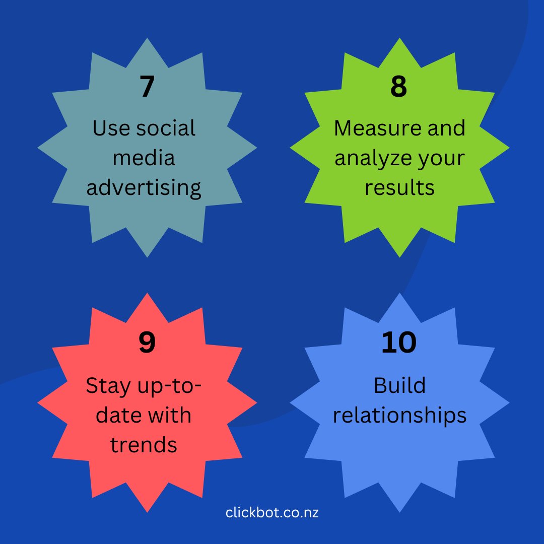 clickbotnz's tweet photo. Amplify your online reach with our growth-focused social media marketing strategies. 🥰

Contact Us: +64 98893636
info@clickbot.co.nz

#socialmedia #socialmediamarketing #socialmediamarketingagency #socialmediamarketingservices https://t.co/CwIxuE9hfX
