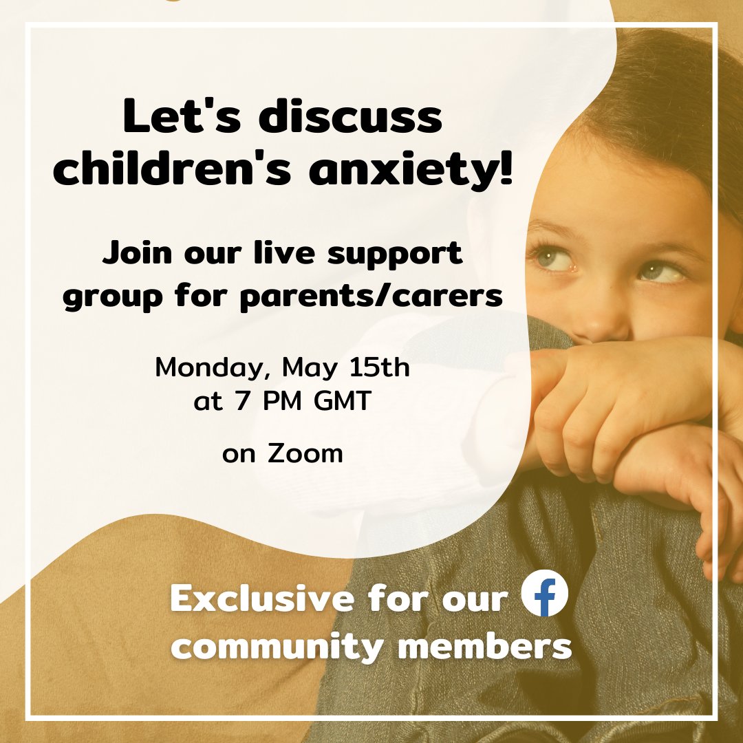 QuadEmoGame's tweet image. Children's Anxiety: May parent/carer live support group

Neurodiversity consultant Jane Pidduck will open a discussion on children's anxiety for #MentalHealthAwarenessWeek.

Register for the event: …supportgroup-may2023.eventbrite.co.uk

#parentsupportgroup #parenting #anxiety #sendtwitter
