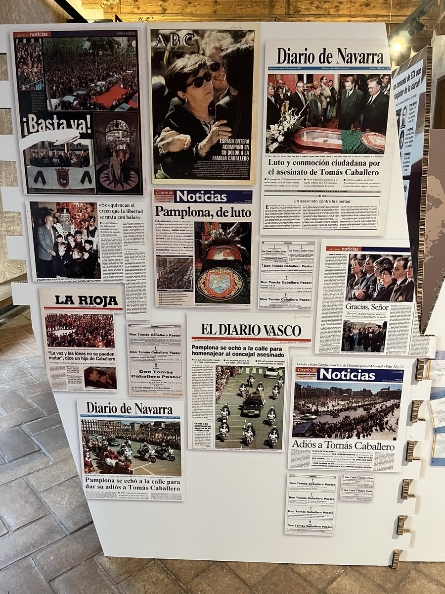 angelansae's tweet photo. Exposición en Civivox Condestable de Pamplona sobre la vida y el asesinato de Tomás Caballero, a quien la banda terrorista ETA le quitó la vida hace 25 años.

Tomás era concejal y portavoz de @upn_navarra en el Ayuntamiento de Pamplona.

Muy necesaria. Como sociedad, no podemos olvidar. Nunca.