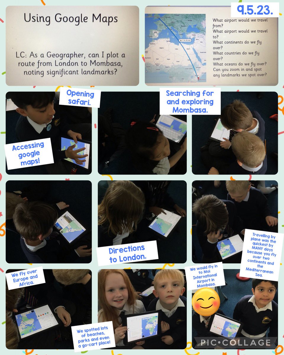 MRPAyear2A's tweet photo. What a fabulous cross curricular lesson we had yesterday! Plotting a route from London to Mombasa. The children loved exploring on Google Maps!
@MRPA_Computing @mrpacomputing @MRPA_Geography https://t.co/S29c4BYinW