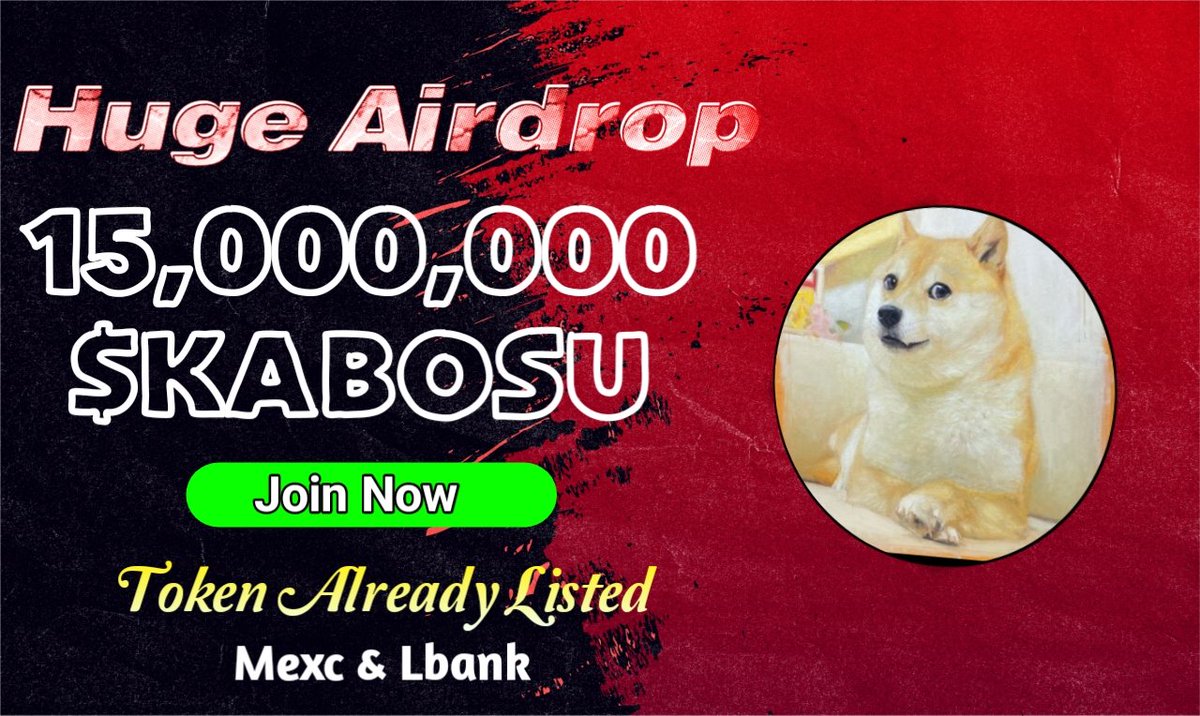 Massive #fcfs #Giveaway 🔥🔥

😱😱 Total Giveaway Pool - 15,000,000 $KABOSU Token ( Already Listed  😱)

To Enter ⤵️
➡️ Follow 
<a href="/VirtualLand_/">Virtual Land || Metaverse ❤️‍🔥</a> &amp; @kabosufamily

➡️ Like, RT &amp; Tag 3 Friends
➡️ Finish Gleam : gleam.io/5gJyX/kabosu-t…

#Giveaway #Airdrop #fcfs #NewAirdrop #New_Airdrop