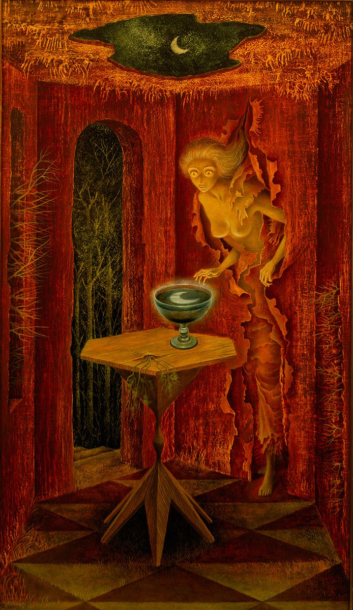 sombrajunguiana's tweet photo. nacer de nuevo (1960), Remedios Varo https://t.co/mChw34oZY1