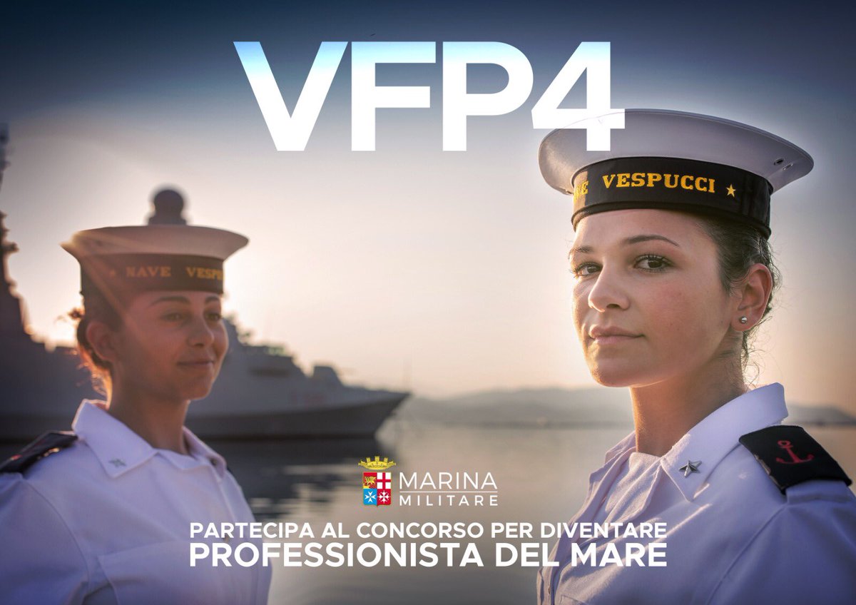 ItalianNavy's tweet photo. La tua passione è il mare? Il tuo futuro è il mare!
Scegli ancora la #MarinaMilitare. Se sei un #VFP1 puoi partecipare al concorso per il reclutamento di 614 #VFP4 nella #MarinaMilitare.
Compila la tua domanda online 👉🏻 https://t.co/dNcc0fQEhB
#UnMarediOpportunità https://t.co/gl9RUin2Ji