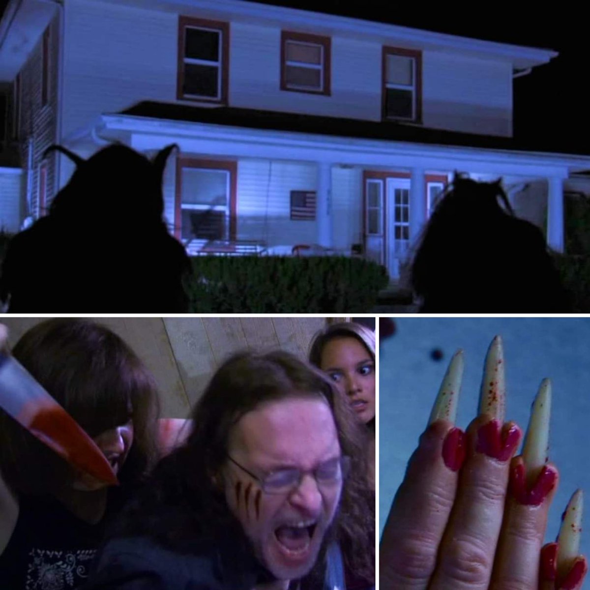 phibes1970's tweet image. Todd Sheetsさん監督作でもかなり上位だと思っているのが2017年の『Bonehill Road』。狼男から逃げこんだ家にはカニバル殺人鬼が籠城していた！という作品で変身メイクも頑張っています。#ToddSheets