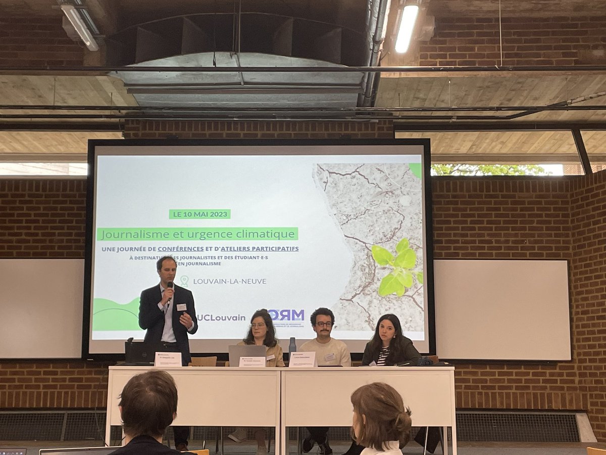 La journée <a href="/EjL_ORM/">EjL-ORM (@UCLouvain)</a> sur le #journalisme et l’#urgence #climatique est lancée ! @UCLouvain_be