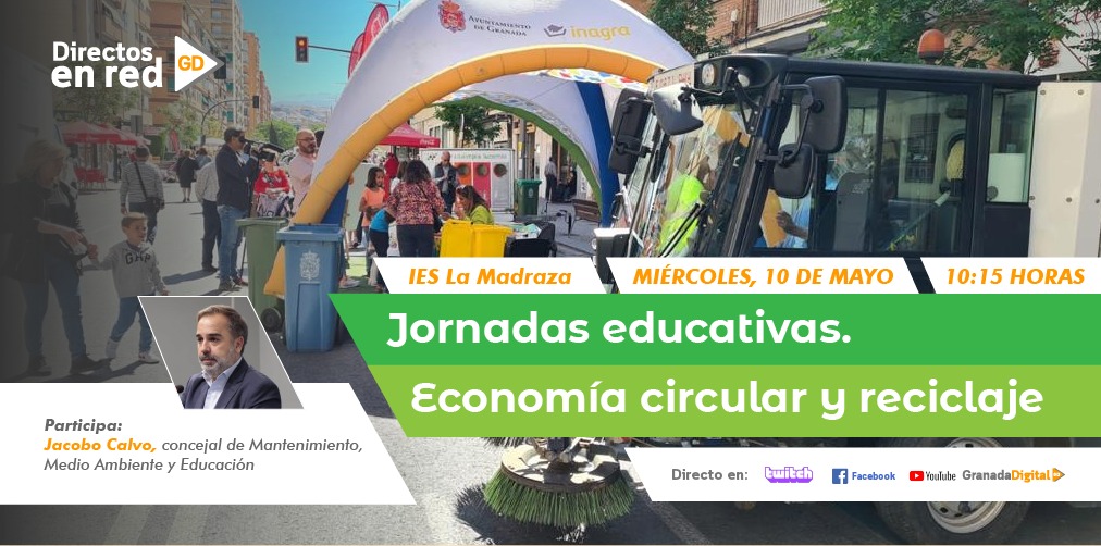 granadadigital's tweet photo. 🔴#DirectosEnRedGD | Este miércoles tenemos una charla sobre economía circular y reciclaje de
@Granada_Limpia con @jacobocalvo como invitado.
📲Síguelo en Facebook Live🔵y en nuestro canal de Twitch 🟣
Toda la información 👇
https://t.co/bNyS7dqNit https://t.co/z64NnBJXm0