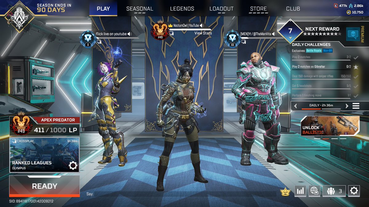 First NA Youtube streamer to hit pred? 😮‍💨 <a href="/PlayApex/">Apex Legends</a> <a href="/YouTubeGaming/">YouTube Gaming</a> we thooming baby 😈