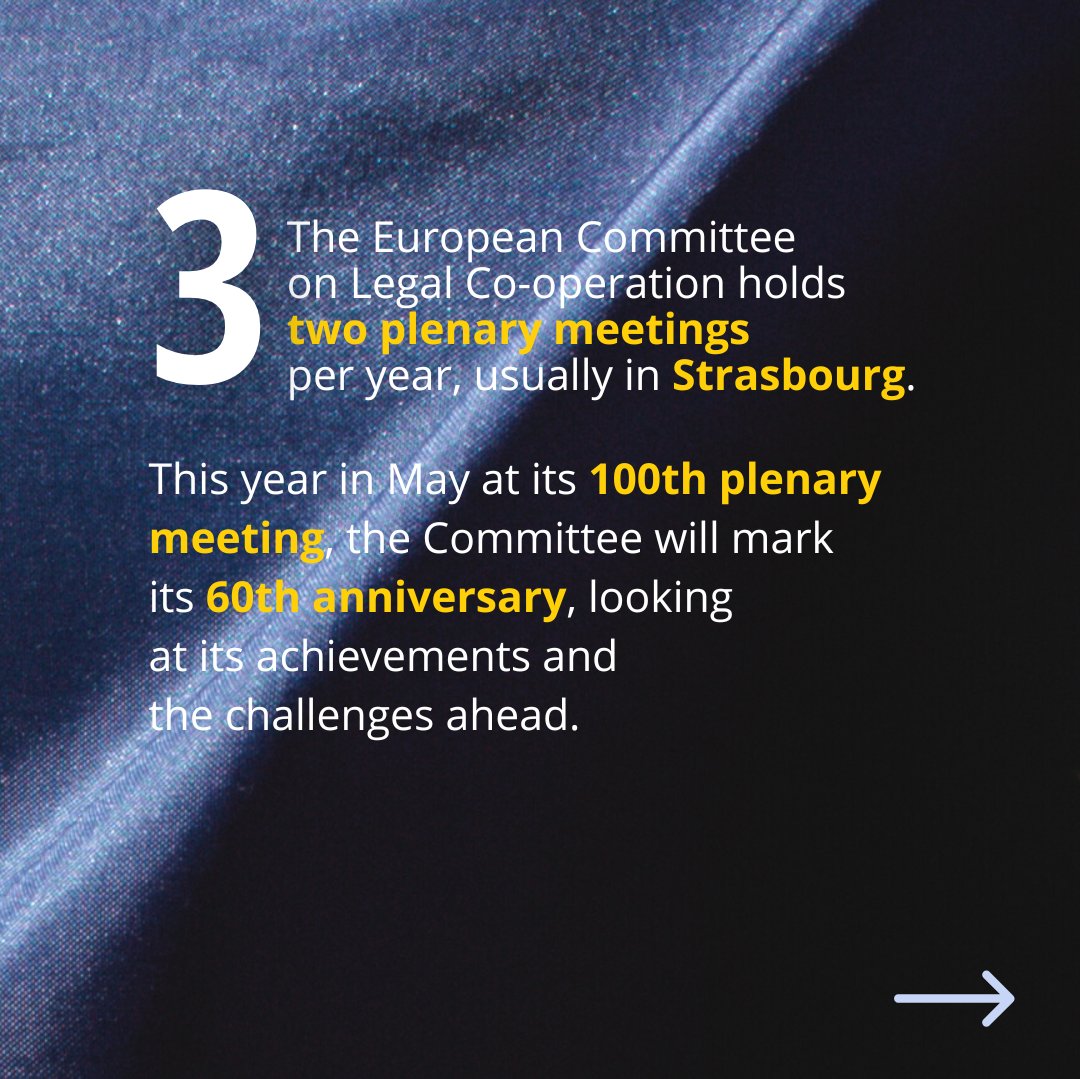 CoE_RuleofLaw's tweet photo. We are looking forward to celebrating the 60th anniversary of the @coe 🇪🇺Committee on #LegalCooperation!

Since 1963, the CDCJ has been serving everyone's #rights by setting 🇪🇺standards on public and private law topics.

Learn 5 facts about the CDCJ ⬇️ and follow #cdcj60 stories!