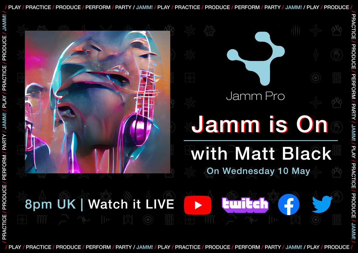 JammPro's tweet photo. #JammIsOn
Tonight with @mattblack_ninja!
Tune in at 8pm UK.

https://t.co/qyaOFAcIP2

Sound set highlight: DnB Faces Pt1 - YESCHEF X Endlesss Crew  
Progress updates on the JammBox - our own recycled series of speakers to go jamming!
#JammProLive #MadeOnJammPro #JammPro https://t.co/QhX5RHHLSe