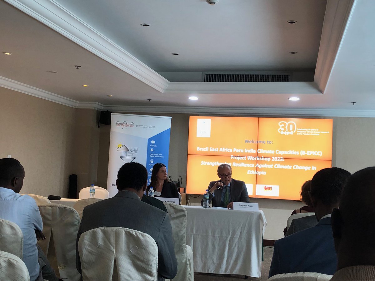 EpiccPik's tweet photo. Many thanks to German Ambassador to Ethiopia Stephan Auer for providing opening remarks at our workshop in #Ethiopia and reminding us about the importance of international collaboration to strengthen resilience against #climate change.
@PIK_Climate @iki_germany @GerEmbAddis https://t.co/21HILmEHCY