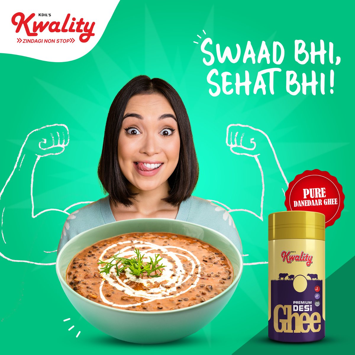 kwalityzindagi's tweet image. Embrace the goodness of Kwality Desi Ghee - a natural source of energy and nutrition for a healthier and happier you!
-------------------------------
Interested to know more?
Visit the website kwality.com
-------------------------------
#kwality #puredesighee