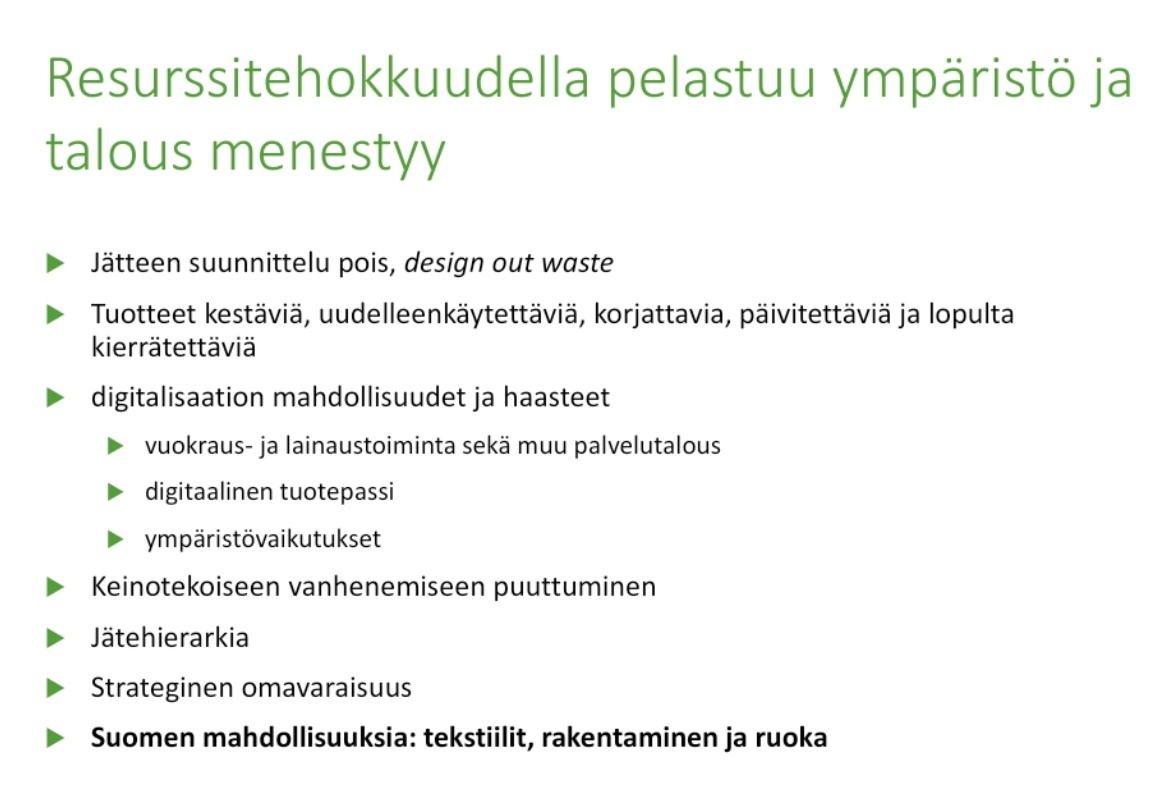 Resurssitehokkuus on ratkaisu moneen pulmaan! Kertoo <a href="/spietikainen/">Sirpa Pietikäinen🇫🇮🇪🇺</a> 
<a href="/SuomenKIVO/">Suomen Kiertovoima</a>'n seminaarissa
