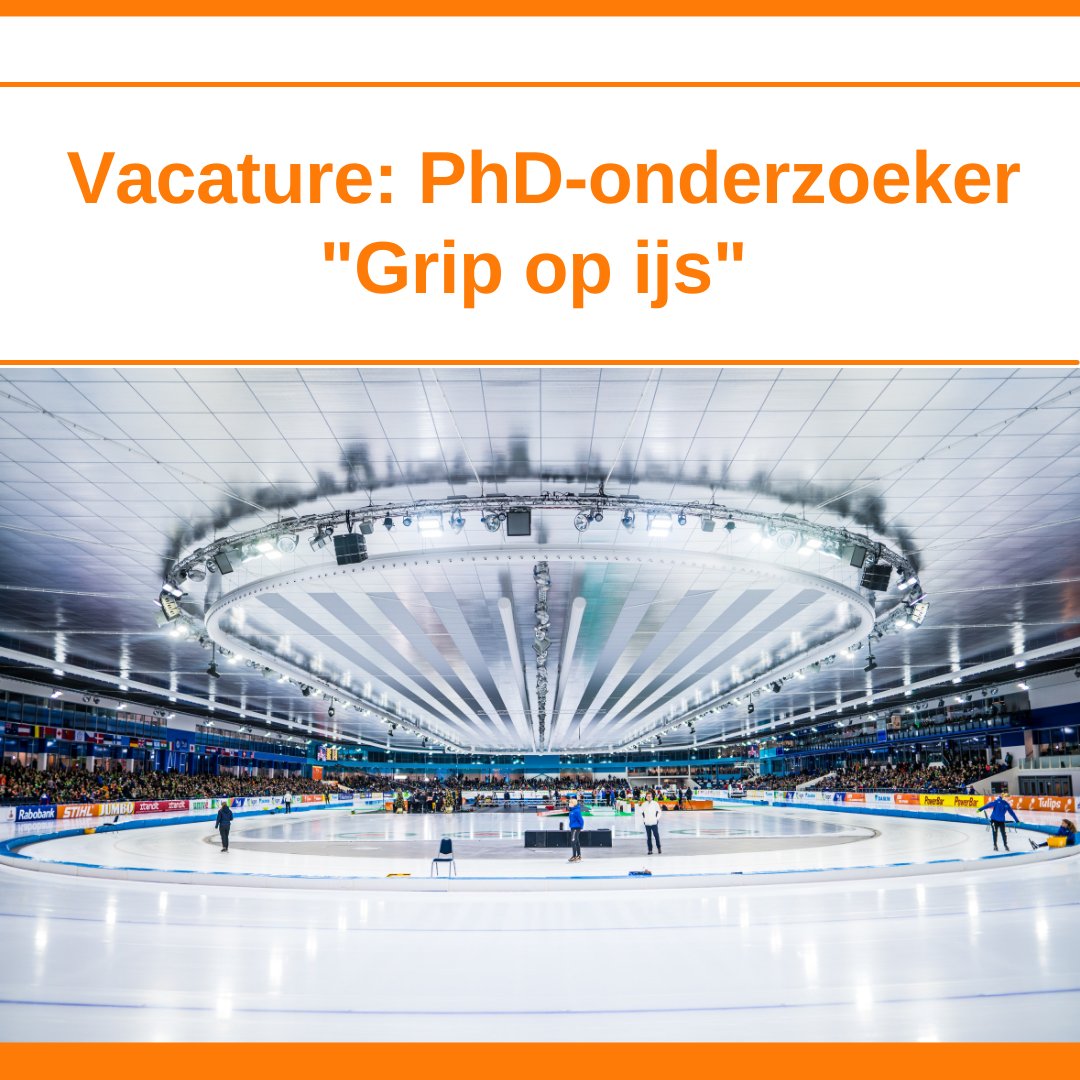 #PhD #vacature online: Onderzoeksplek ijskwaliteit. Heb jij een natuurkundige/chemische master en interesse in een onderzoekstraject <a href="/wetsus/">Wetsus</a>  om het ijs <a href="/Thialf/">Thialf</a>  nog sneller en duurzamer te maken? zie (phdpositionswetsus.eu) voor meer info en om te solliciteren