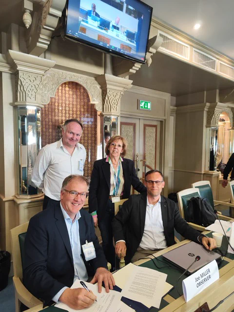 Joe Miller and Dag Endresen of GBIF attending the International Treaty on Plant Genetic Resources for Food and Agriculture in Rome, May 2023
