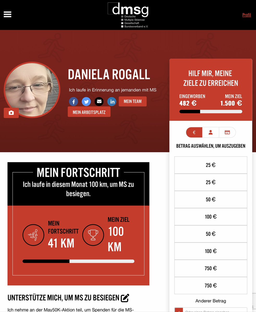 Daniela_Rogall's tweet photo. Vielen Dank für die Unterstützung. Ich freue mich sehr, dass ihr durch mich für die MS-Forschung spendet ❤️ https://t.co/4OjSdVL8Rm https://t.co/rU04Ko10kR