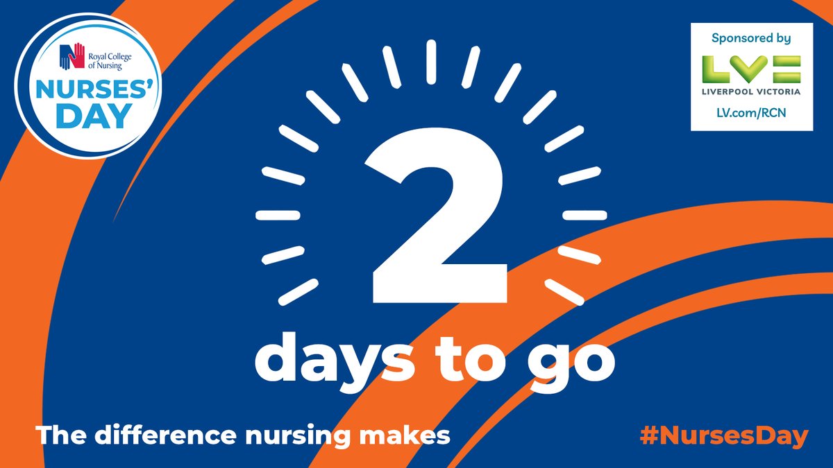 theRCN's tweet photo. It’s just two days to go until #NursesDay!

We’ll be sharing stories which demonstrate the difference nursing makes to people’s lives across the UK.

Get everything you need here: https://t.co/yCuVAOw2yy https://t.co/gmlMSKlAsU
