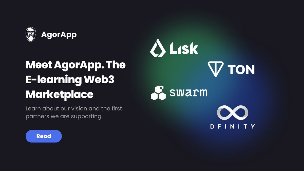 AgorApp is proud to have officially launched 💪 

Your one-stop platform for learning All Things Web3 Development. Try out our IDE courses from 3 different Web3 chains at: agorapp.dev
 
Read all about it here: bit.ly/3O2AeuR

<a href="/ethswarm/">Ethereum Swarm</a> <a href="/dfinity/">DFINITY Foundation</a> <a href="/LiskHQ/">Lisk</a>