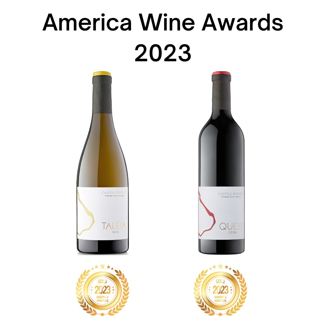 castelldencus's tweet photo. We’ve been recently awarded two medals from the America Wine Awards 2023.🥇
The awarded wines were:
-TALEIA 2019
-QUEST 2018
We are very happy with this recognition! 
#byraulbobet #castelldencus #americawineawards2023 #winecountry #winelover https://t.co/eRqEwOJAWc