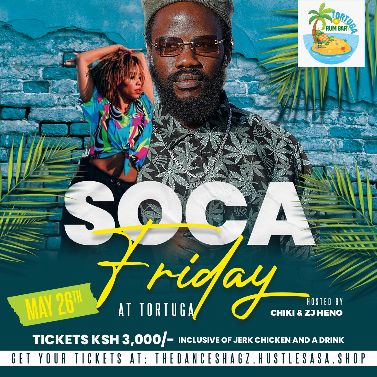 Let us dance with the SOCA queen <a href="/chikikuruka/">Chiki Kuruka</a> on Friday, May 26th. Together with <a href="/zjheno/">ZJ HENO • EMPIRE SOUND</a> come let's dance as we rum taste😆🥃! Don't miss out on this exciting event! RSVP now to secure your spot and get ready to dance your hearts out at the Tortuga Rum Bar &amp; Restaurant Bar.