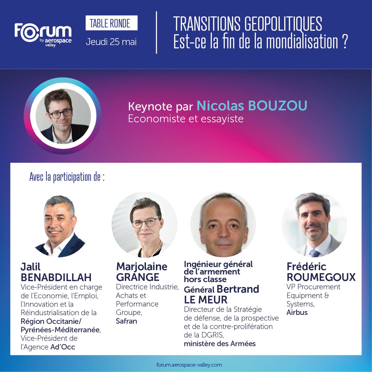 AerospaceValley's tweet photo. [ #ForumAV ] Zoom sur une nouvelle table ronde à retrouver au Forum by @AerospaceValley :  "Est-ce la fin de la mondialisation ? "  

Participez à 3 jours d’échanges au cœur de l'écosystème ➡️ https://t.co/tFsRbAfncR https://t.co/skJS57aBkf