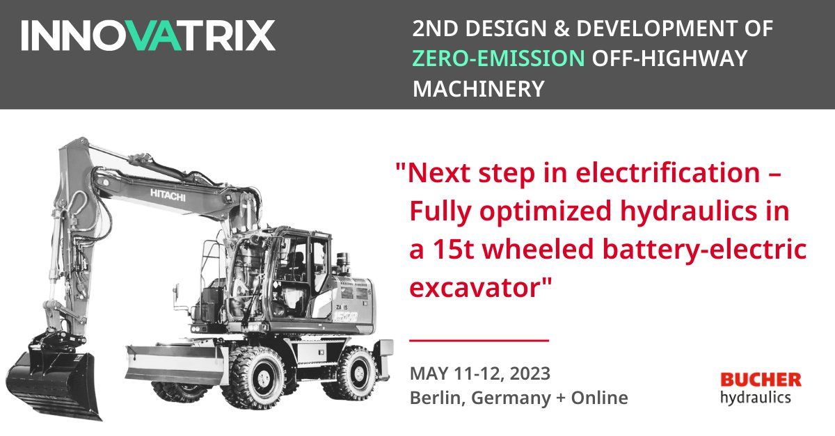 bucherhyd's tweet photo. Do you want to know more about:
Technical challenges for high voltage system architecture, energy recuperation with direct drives and boom and optimization of #hydraulic power distribution?
 
#electrification #innovatrix https://t.co/WUrDQMdjZp